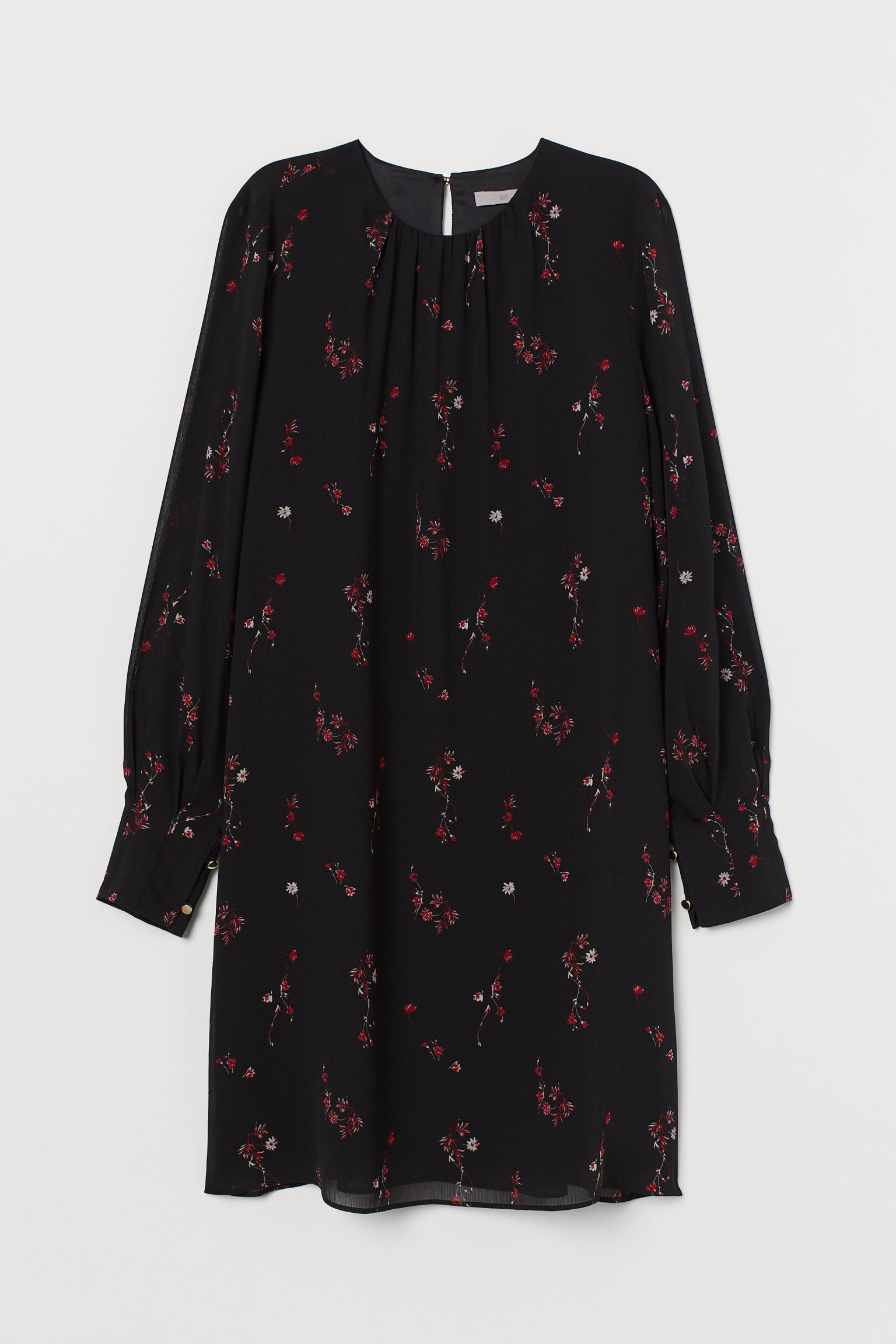

Платье H&M  черный цветы 1511810592, Платье H&M 36 черный цветы 1511810592