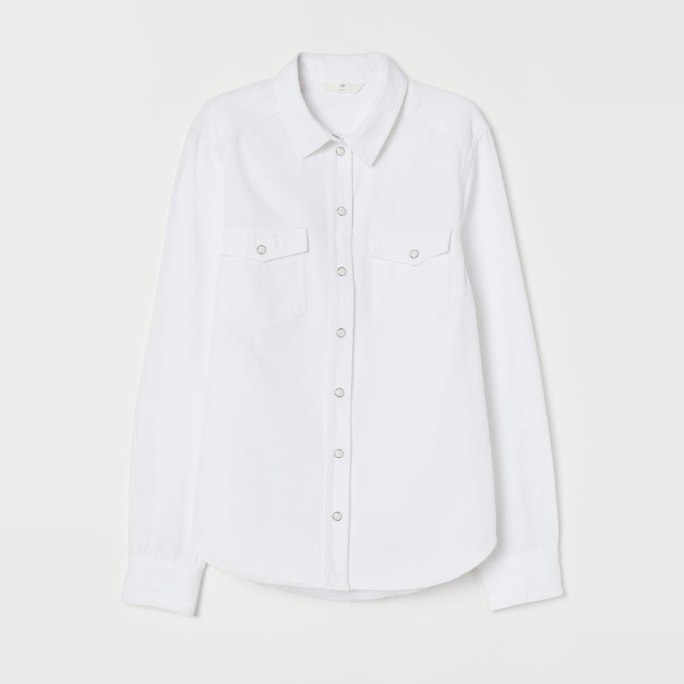 

Рубашка джинсовая H&M 0840031-1 38 Белая (СА2000001785713)