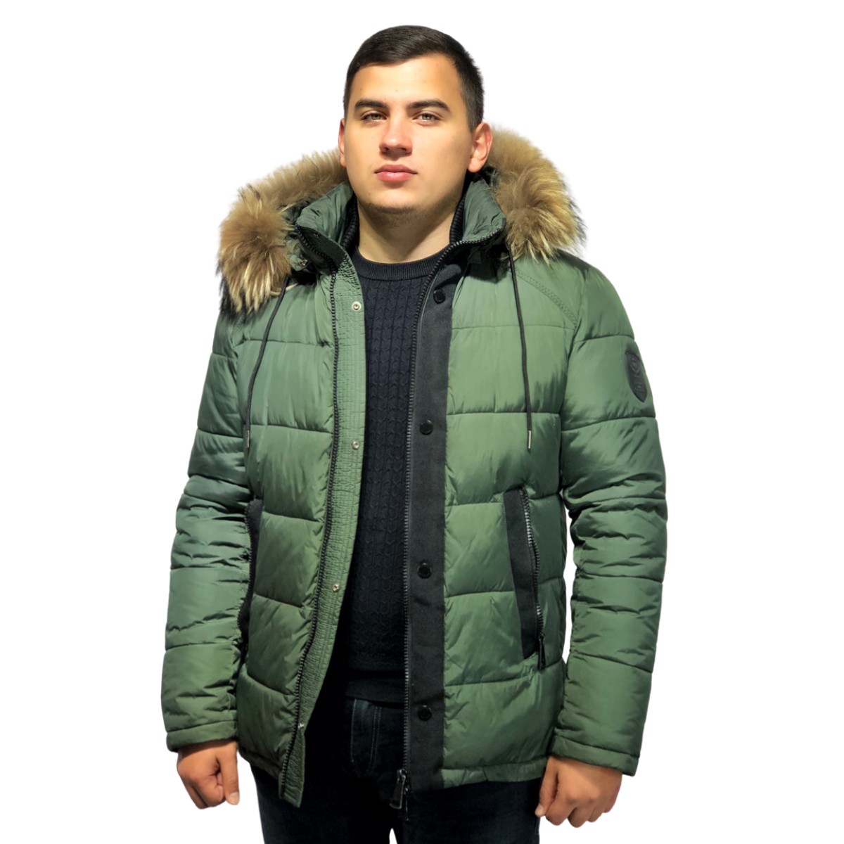 

Мужcкая хаки зимняя куртка ​Vivacana XL 67AW787M