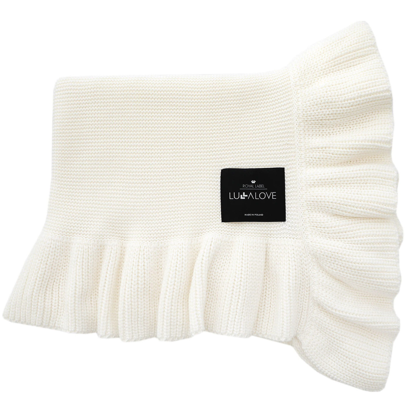 

Бамбуковий плед LullaLove White Coconut 90х100 см з рюшею