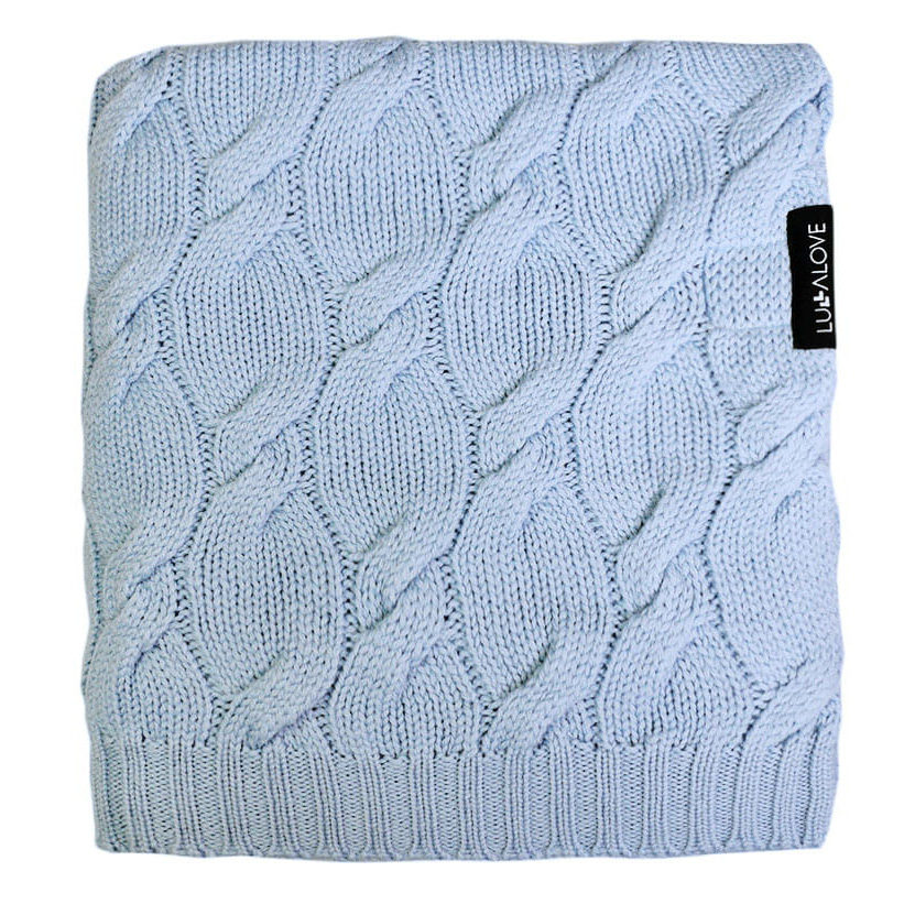 

Дитячий плед LullaLove Premium Merino Baby Blue 80х100 см
