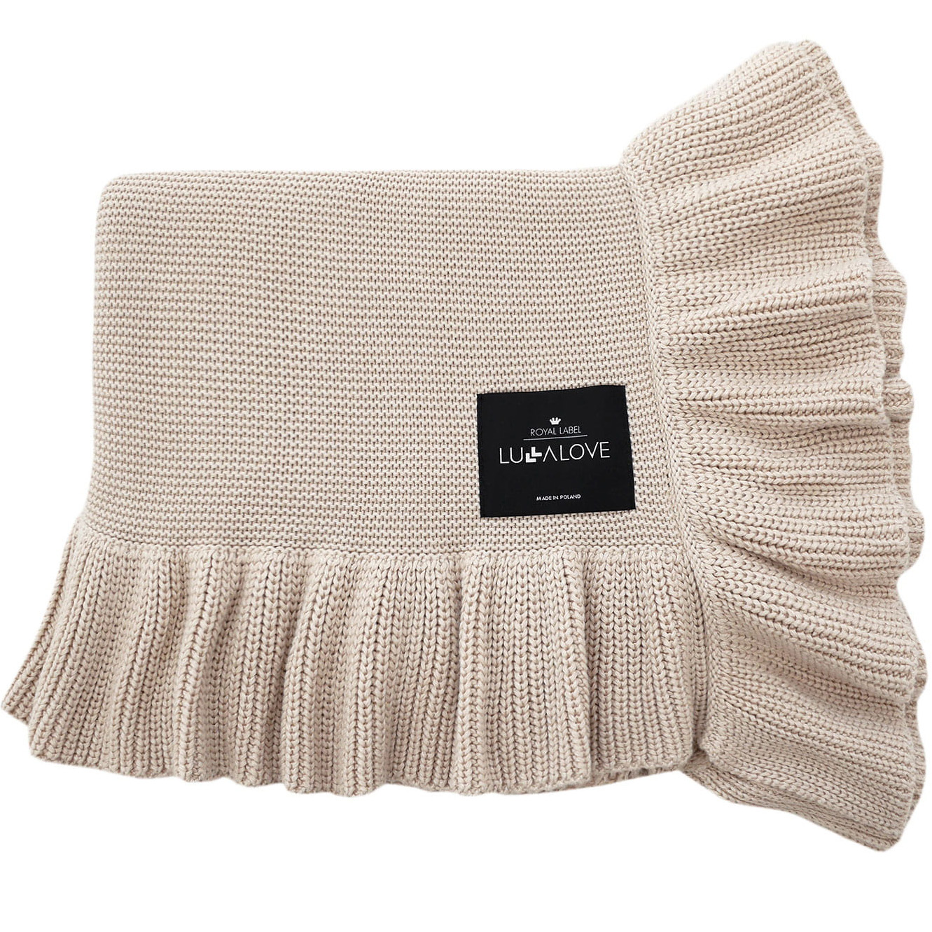 

Дитячий плед LullaLove Beige 90х100 см з рюшею