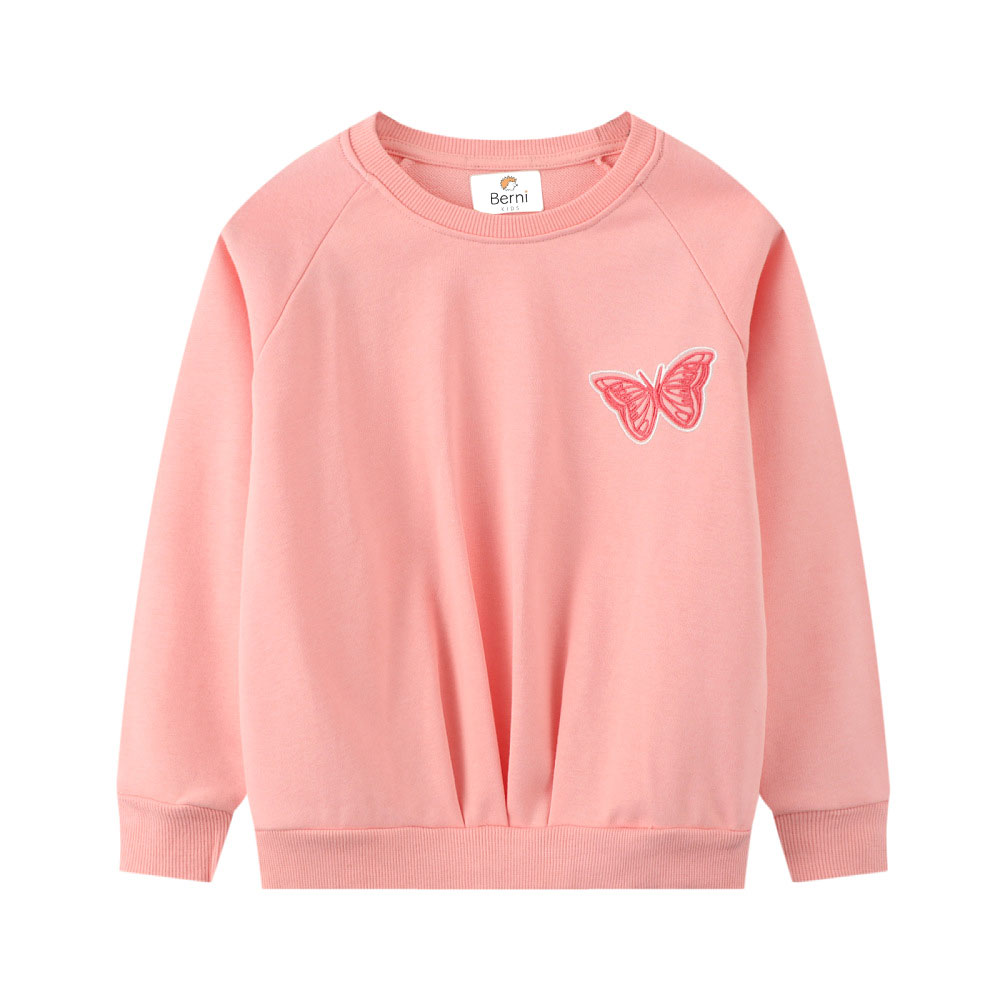 

Свитшот для девочки с изображением бабочки розовый Butterfly Berni Kids (100) Розовый (59681)