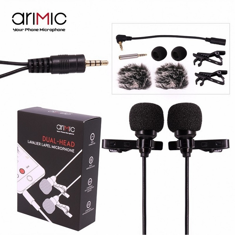

Петличный микрофон двойной Ulanzi AriMic Lapel Dual 1,5м (3.5mm)