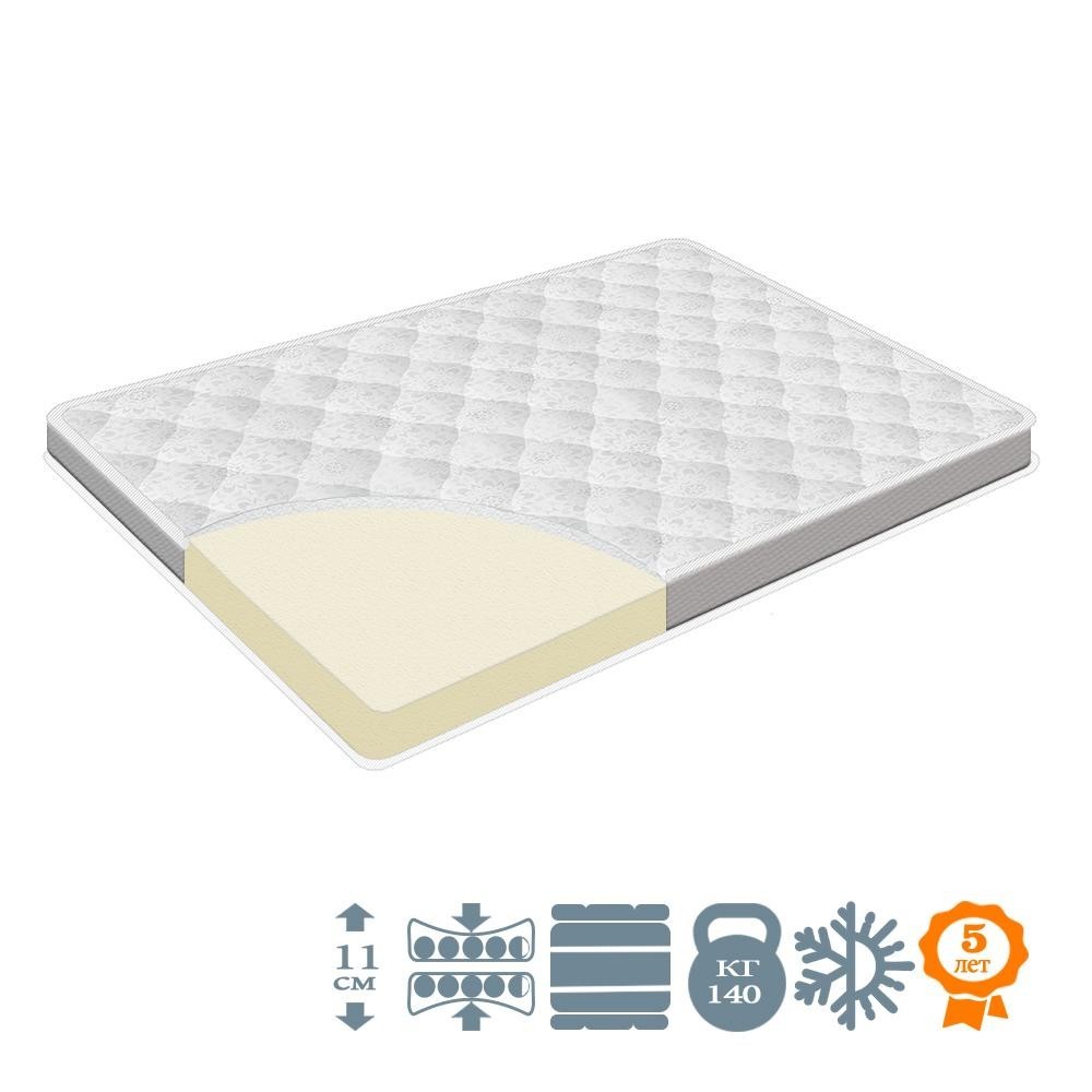 

Беспружинный матрас HomeFort 140x200 см Высота H-11 см " Удачный 10", Ортопедический, Полуторный