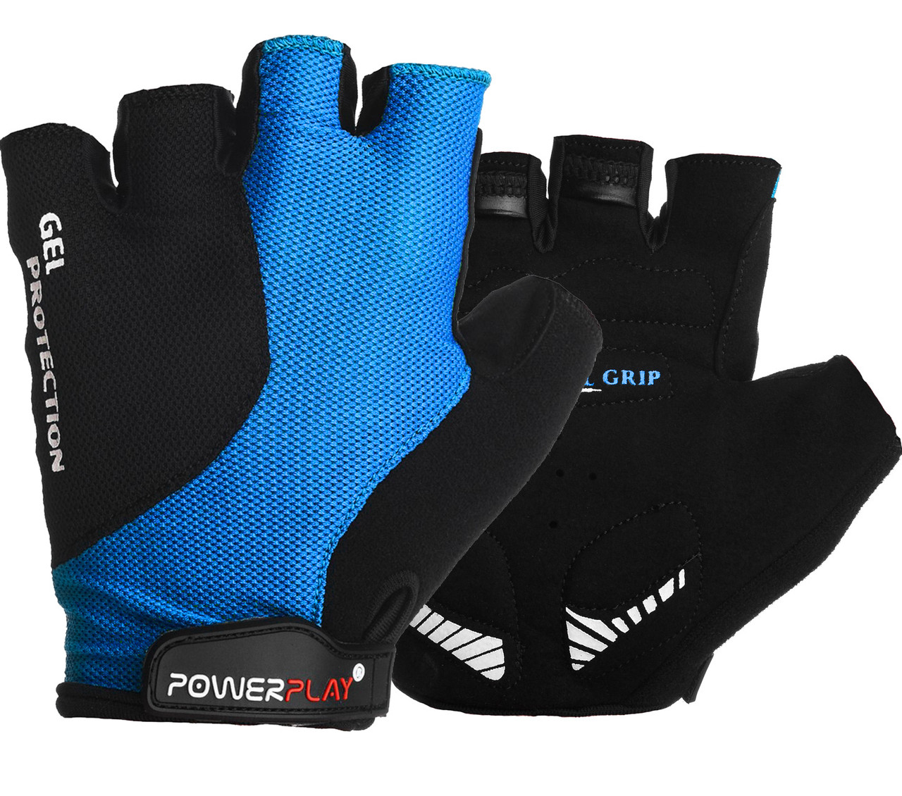 

Велоперчатки PowerPlay 5028 D Черно-голубые M