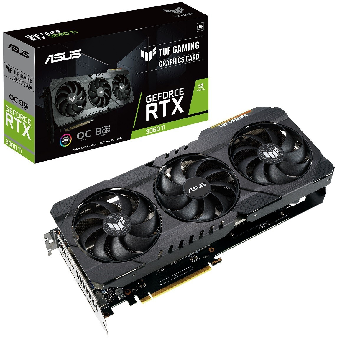 

Asus PCI-Ex GeForce RTX 3060 Ti TUF Gaming OC Edition V2 LHR 8GB GDDR6 (256bit) (1785/14000) (2 x HDMI, 3 x DisplayPort) (TUF-RTX3060TI-O8G-V2-GAMING)
