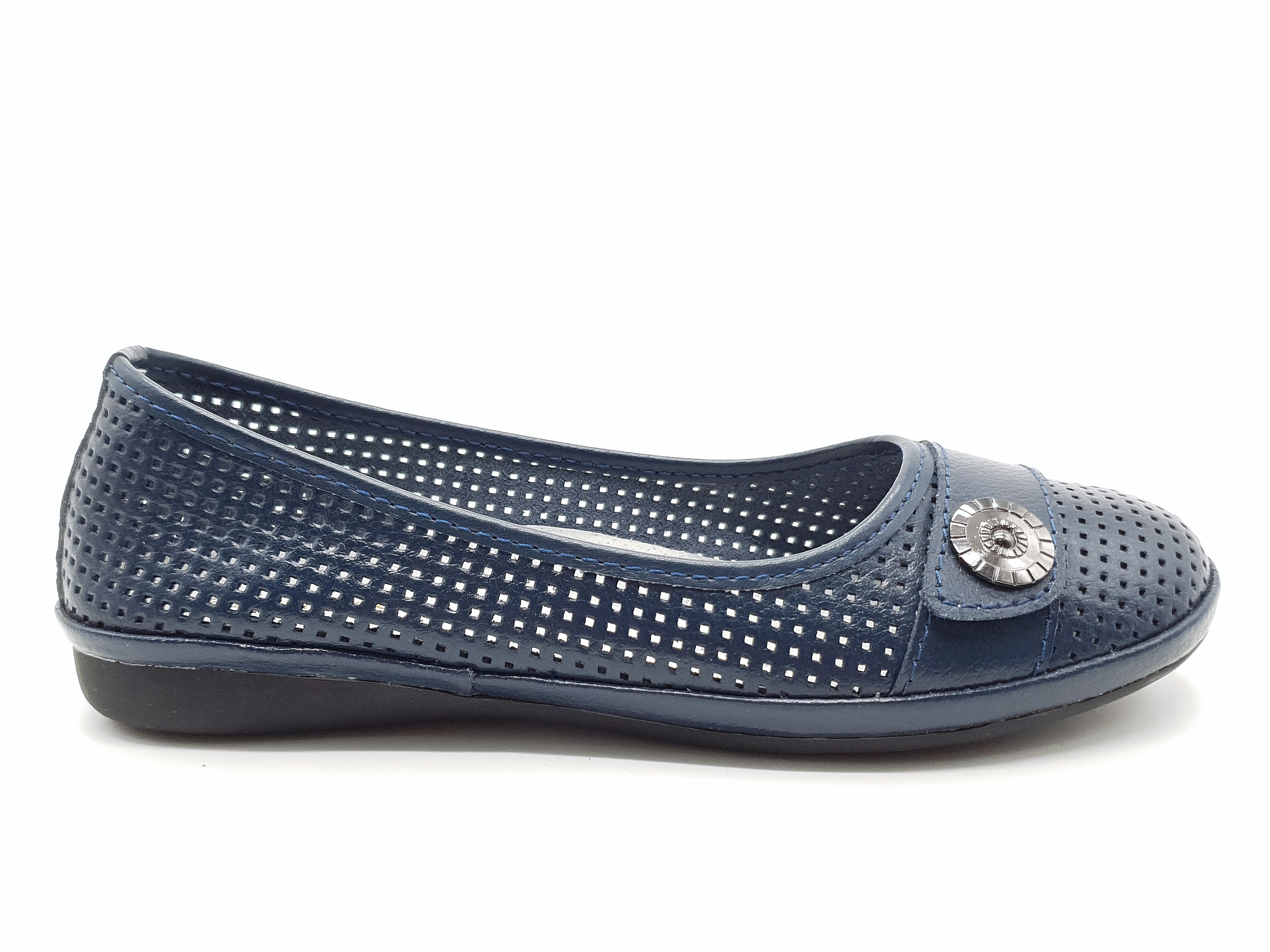 

Жіночі балетки All Shoes сині шкіряні AS-13-1 24 см 38(р)