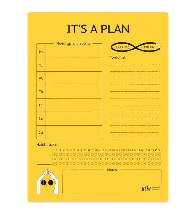 

Магнітний планер It's a plan Gifty