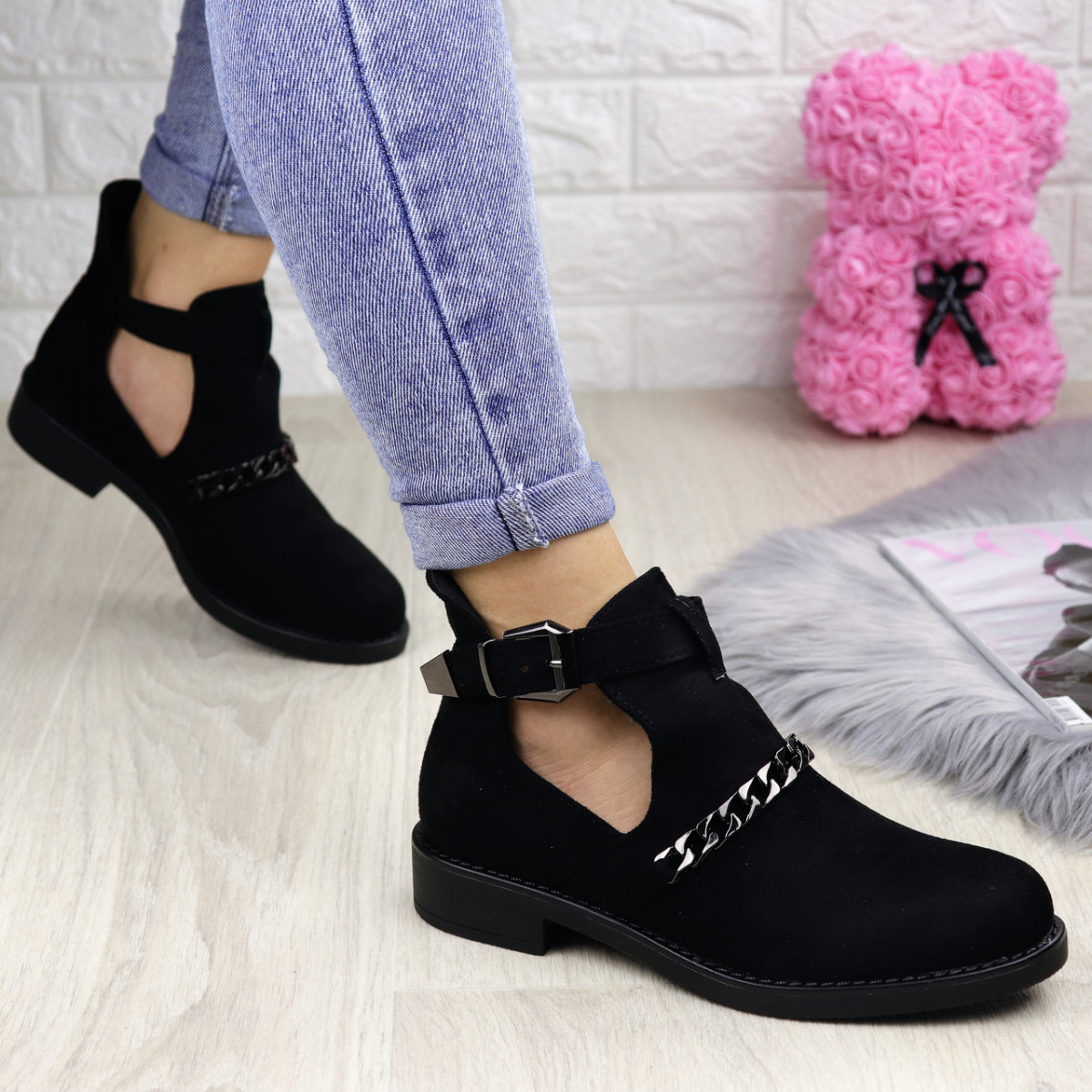 

Ботиночки женские черные Jean 1261 36 р