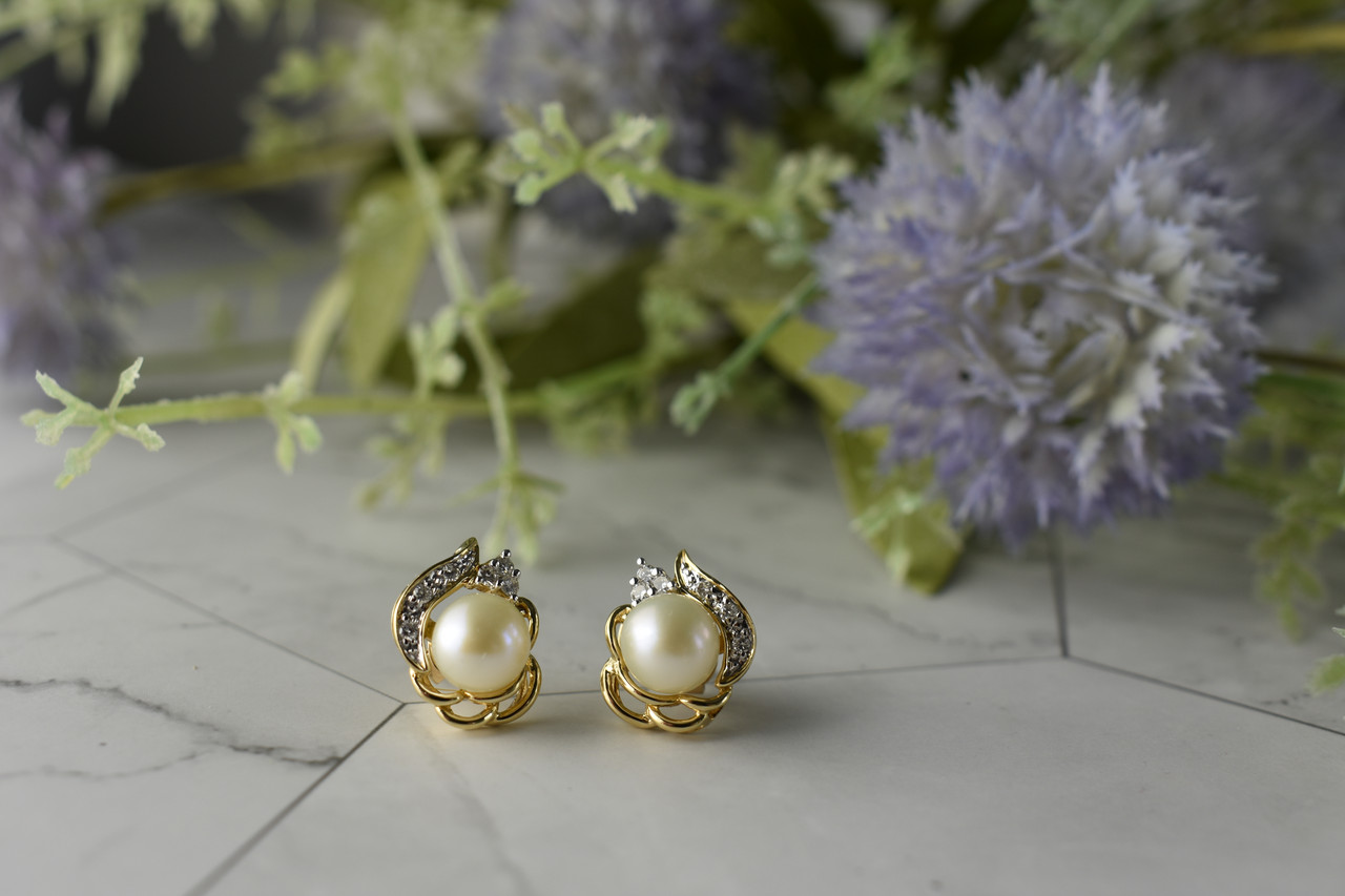 

Золотые Серьги С Жемчугом И Бриллиантами Sky Jewelry 66654