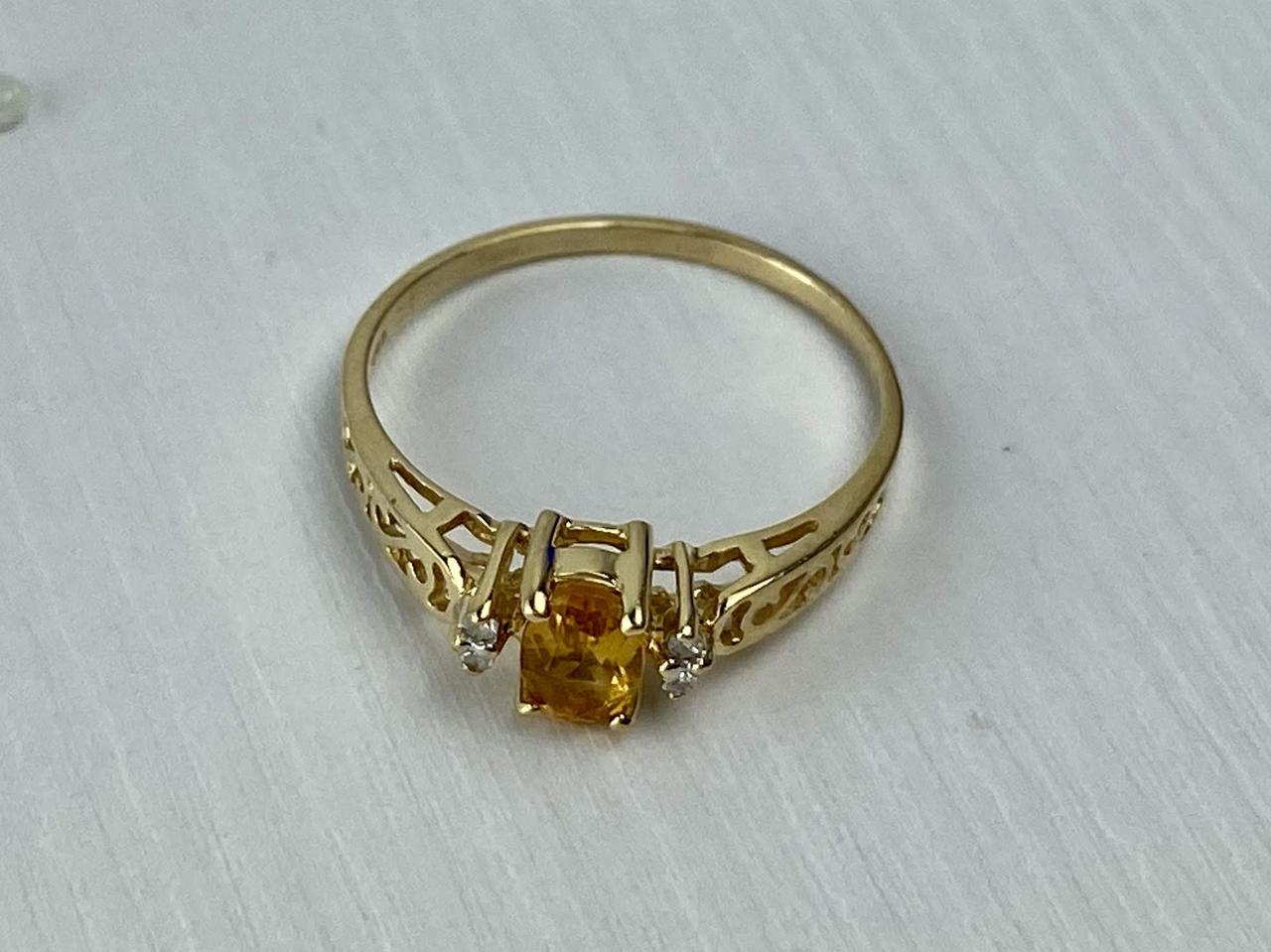 

Золотое Кольцо С Цитрином И Бриллиантами Sky Jewelry 09543 18 Размер