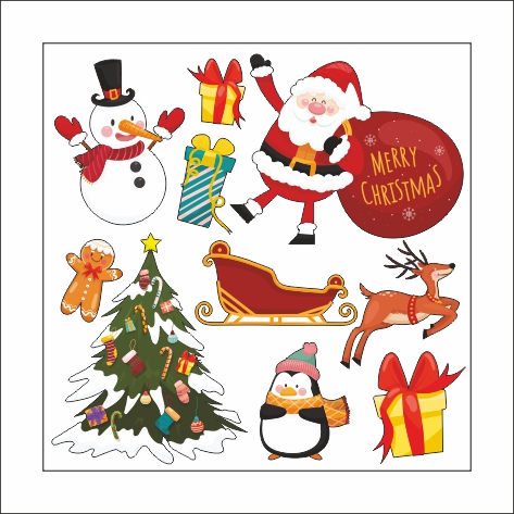 

Дизайнерская новогодняя наклейка Vivay "Merry Christmas" 50x50 см (9572)