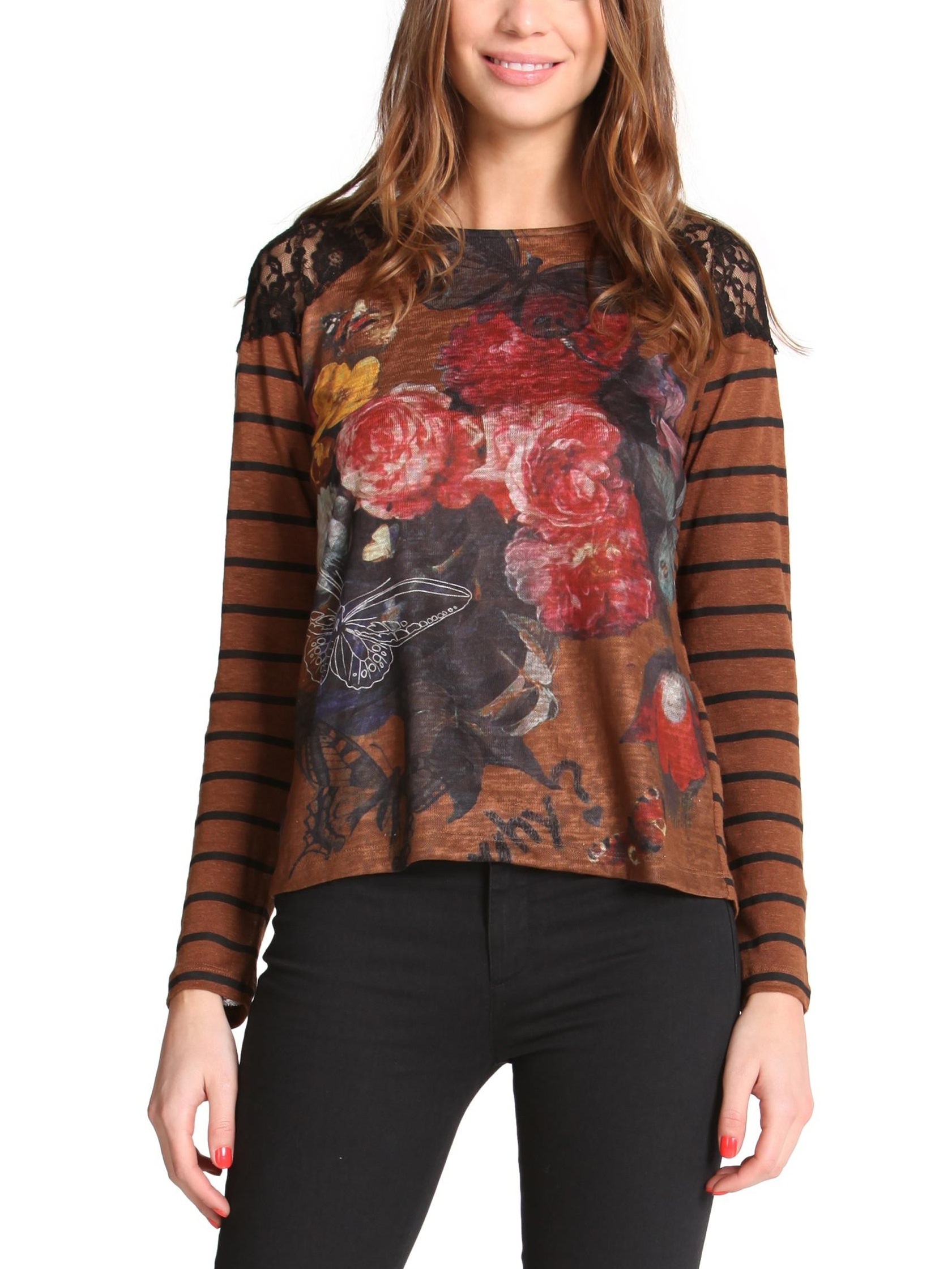 

Лонгслив Desigual 49t2599 XS Мультиколор