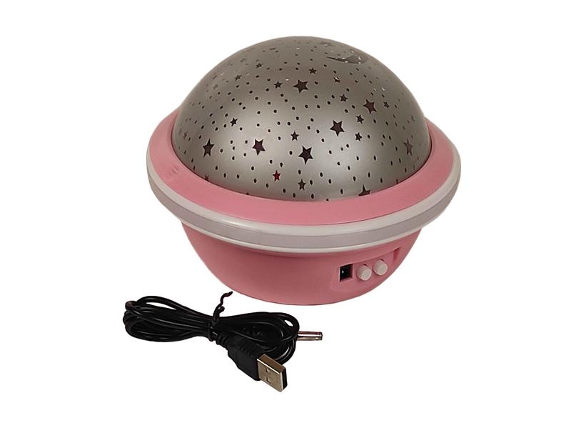 

Детский яркий Ночник звездное небо Night Light projection lamp USB Розовый