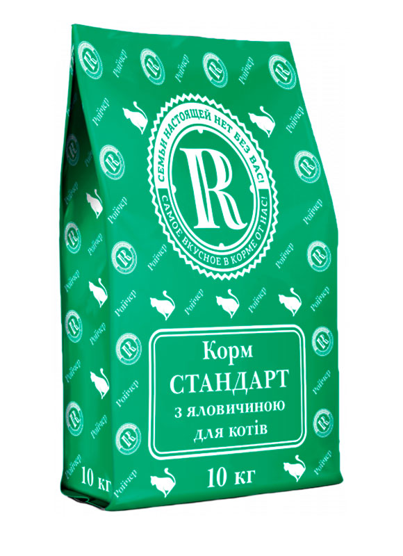 

Cухой корм Ройчер Стандарт для кошек с говядиной 10 кг