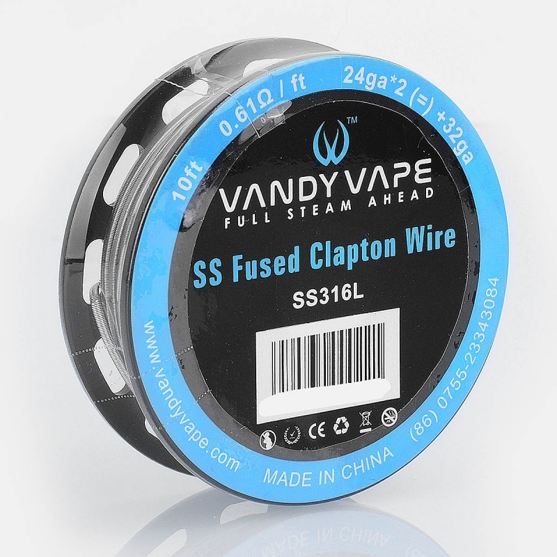 Проволока для спирали Vandy Vape Fused Clapton Wire SS316L 24GA 3 м ...