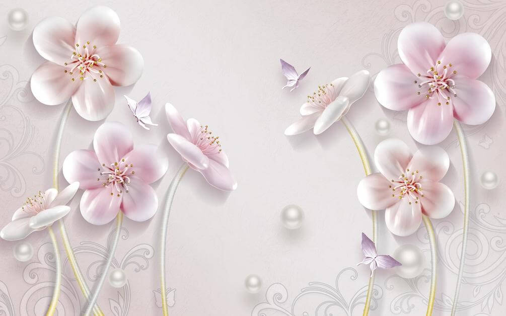 

Фотообои Арт-Обои Нежно-розовые цветы №39139 Фреска