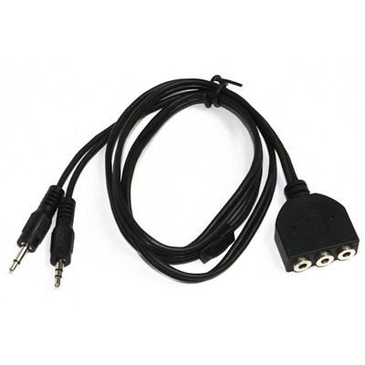 Кабель мультимедийный подовжувач Jack 3.5mm папа/ 3х3.5mm мама ...