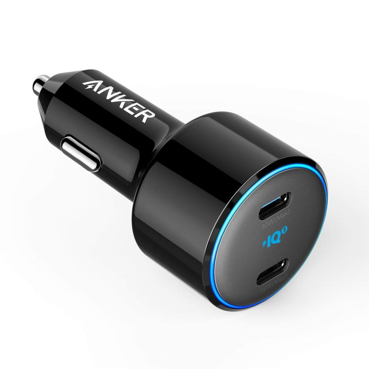 

Автомобильное зарядное устройство Anker PowerDrive + III Duo 2xPD 48W Power IQ 3.0 Black