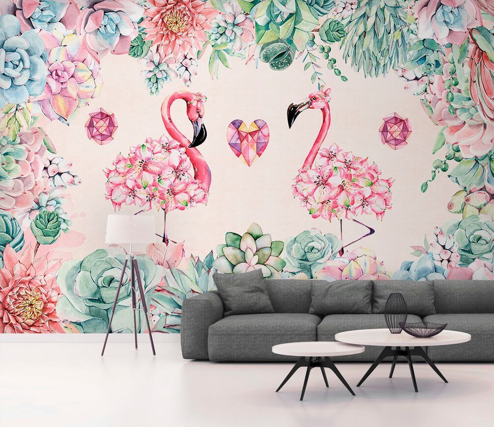 

Фотообои Арт-Обои Цветочные фламинго №dec_3383 Декоративная штукатурка