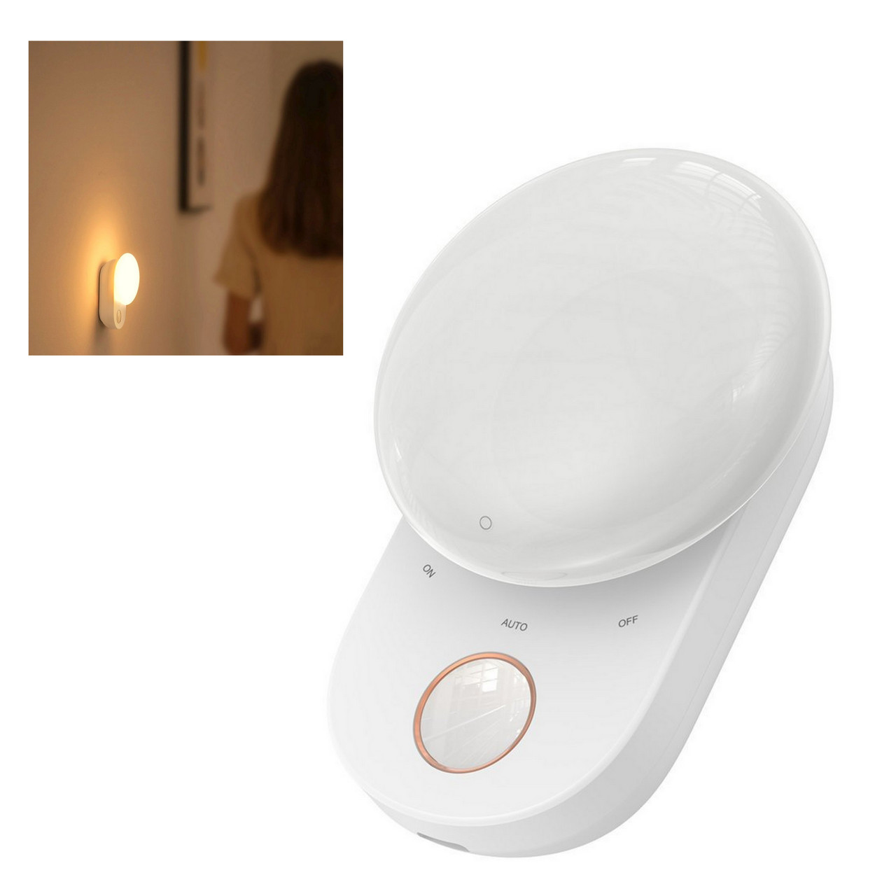 

Лампа ночник с датчиком движения Baseus Full moon Human Body Induction White (DGFM-02)