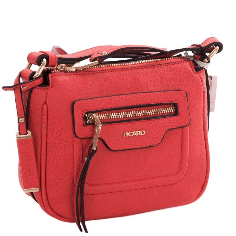 

Сумка женская через плечо кросс боди из эко-кожи Picard красная