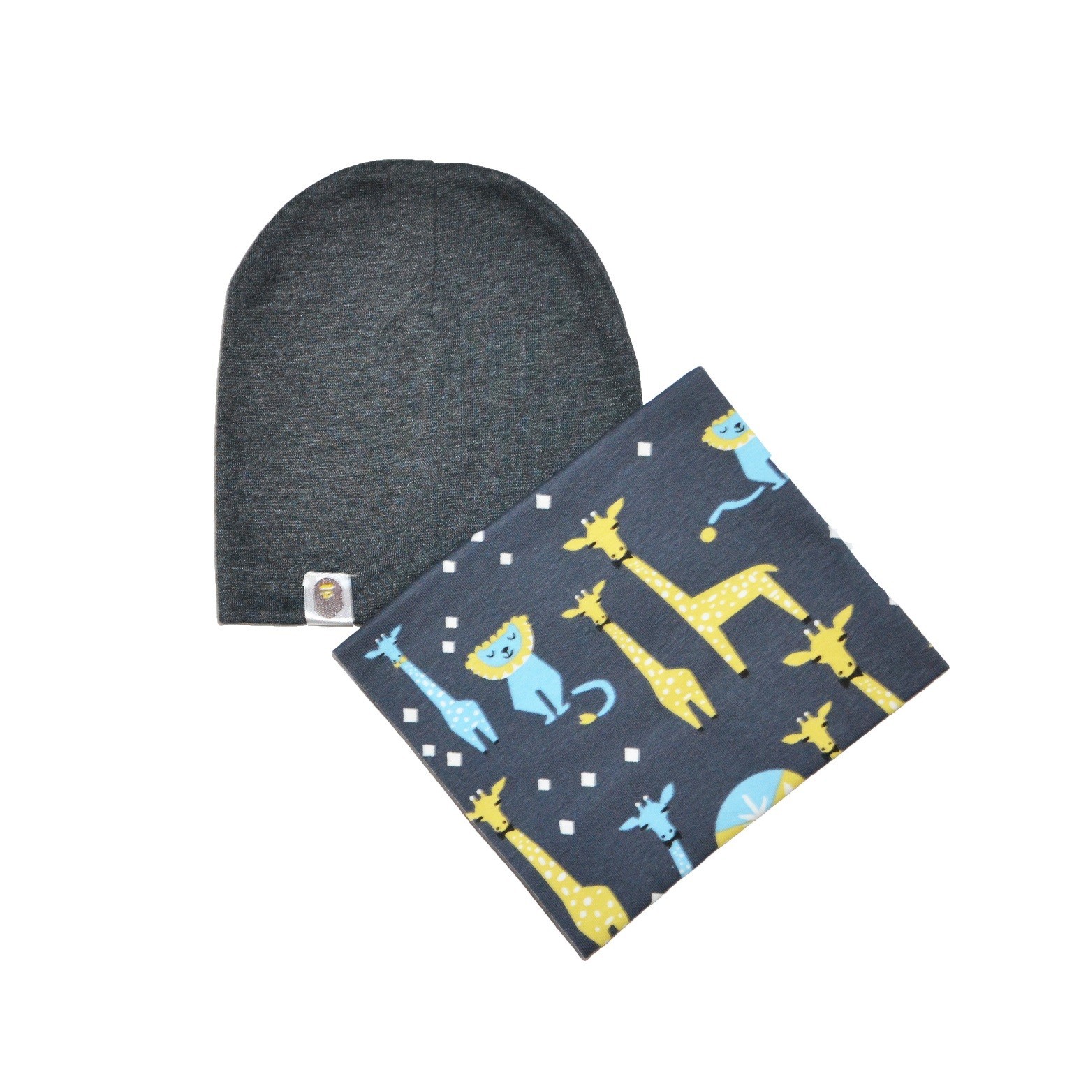 

Комплект Sweet Hats шапка и шарф-снуд жирафы серый 52 см (НУБ-01-542)