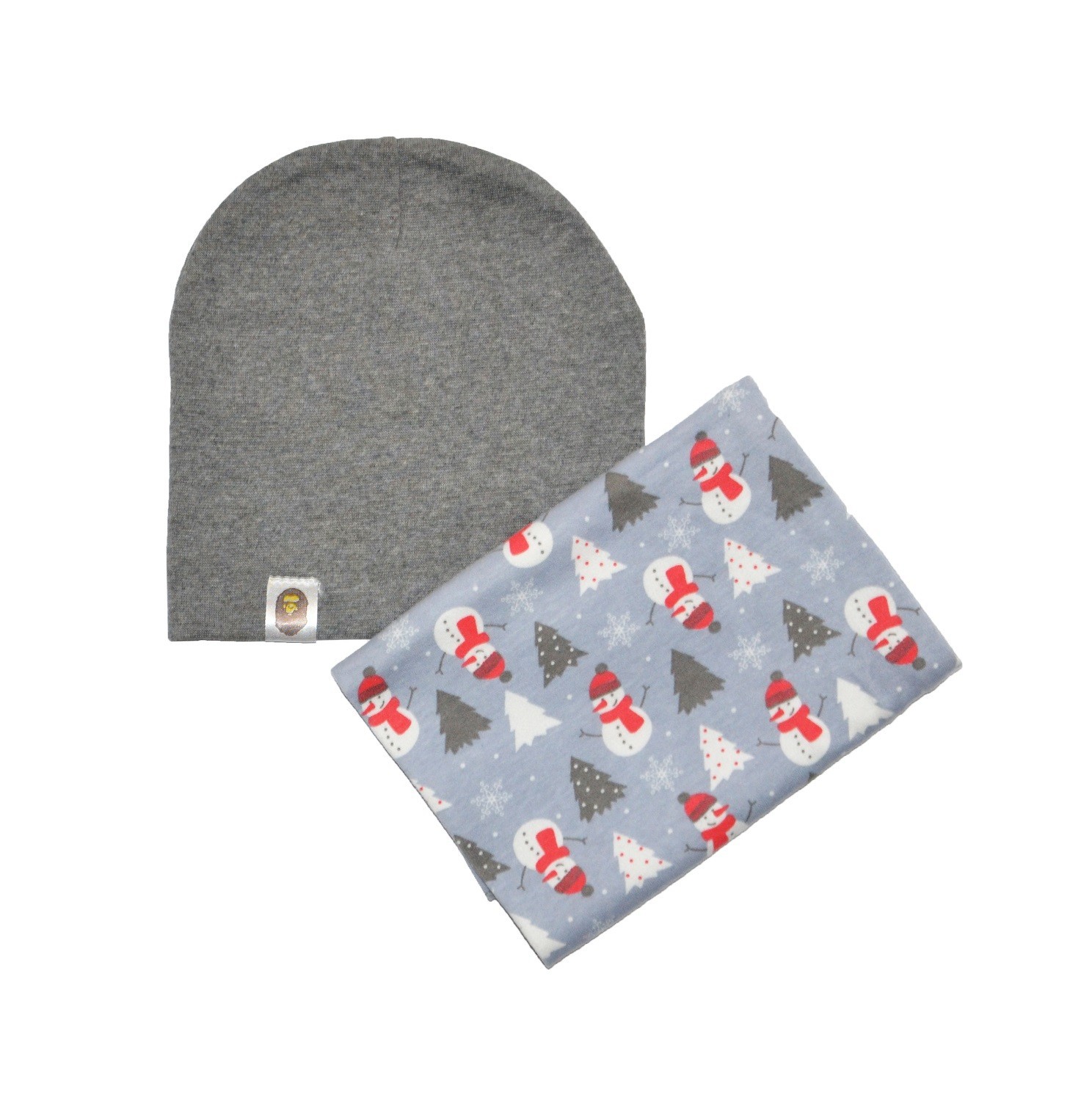 

Комплект Sweet Hats шапка и шарф-снуд снеговики серый 52 см (НУБ-01-519)