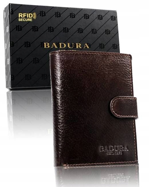 

Мужской кожаный кошелек Badura с RFID 13 х 10 х 2,5 - коричневый