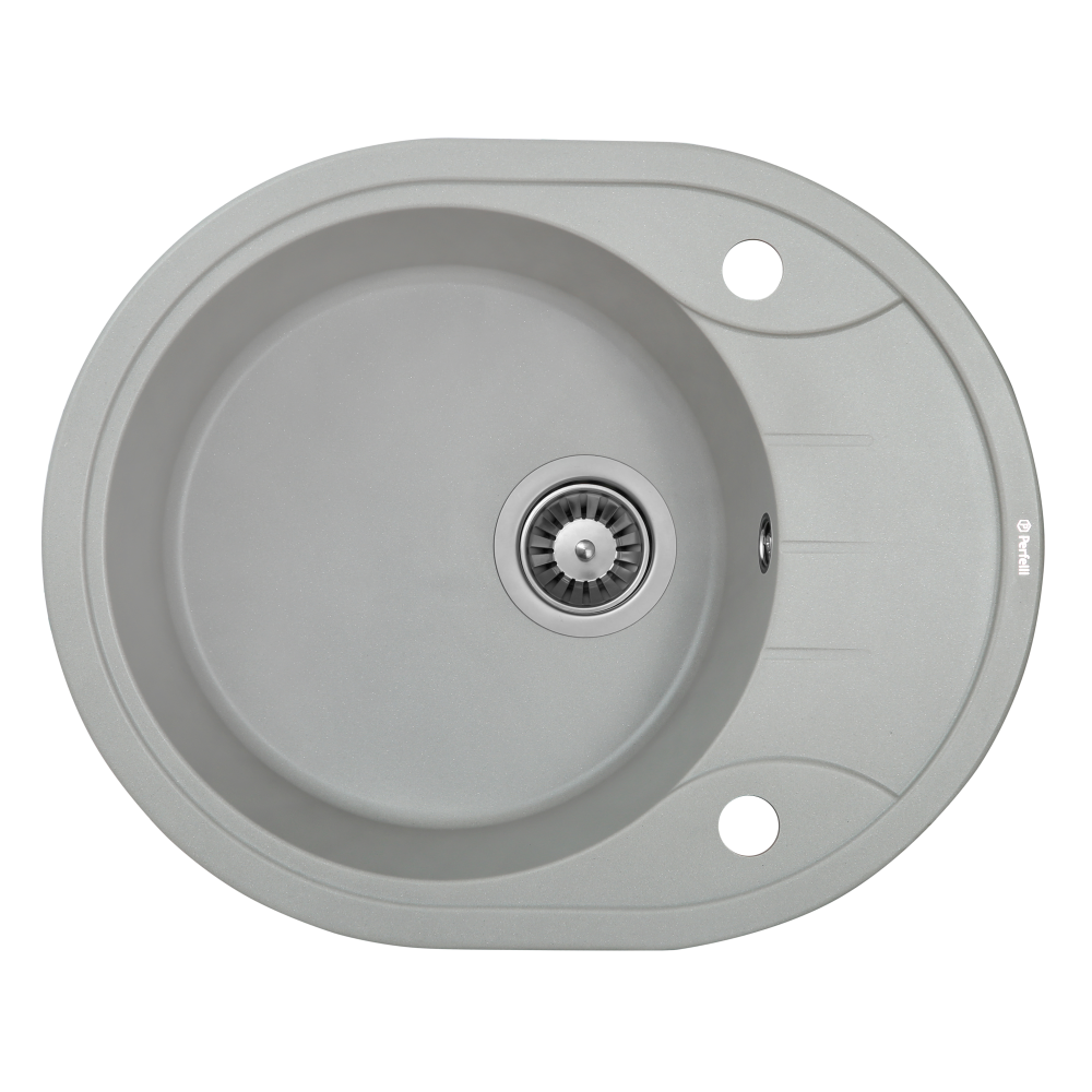 

Мойка кухонная гранитная Perfelli PRIMO OGP 1351-58 GREY METALLIC