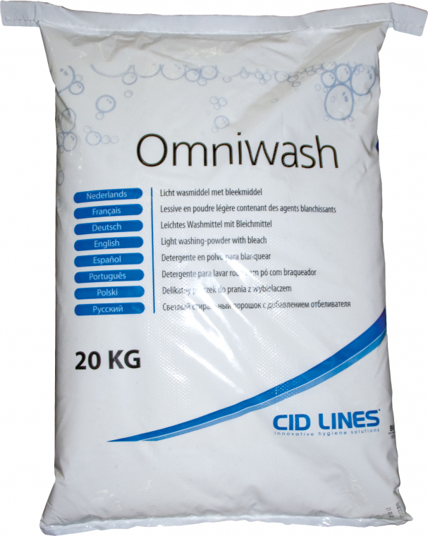 

Профессиональный стиральный порошок Omniwash Powder 20 кг. CID LINES N.V.