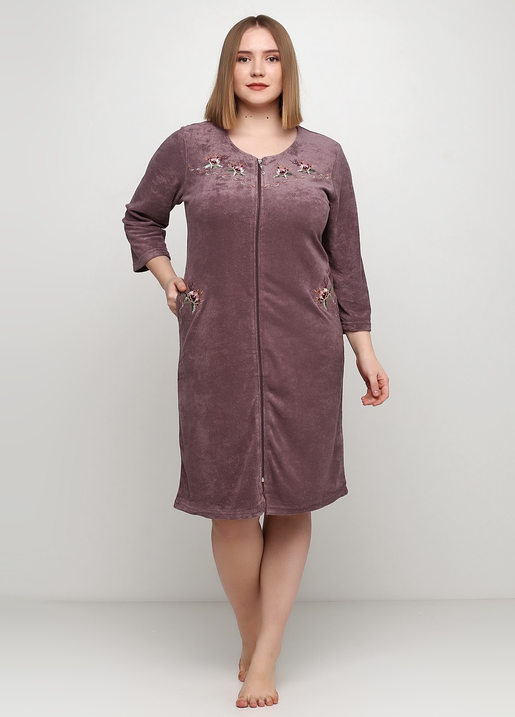 

Халат Romeo Life  сливовый 3436, Халат Romeo Life 2XL сливовый 3436