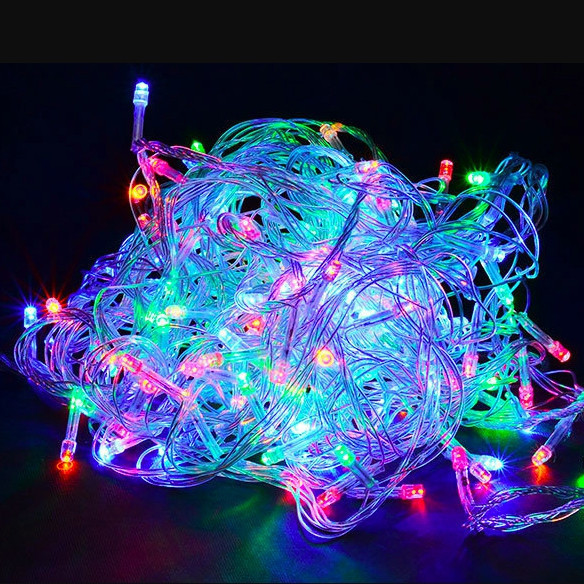 

Гирлянда светодиодная, новогодняя "Классическая", 300 LED, 19.5м, разноцветная, (прозрачный провод)