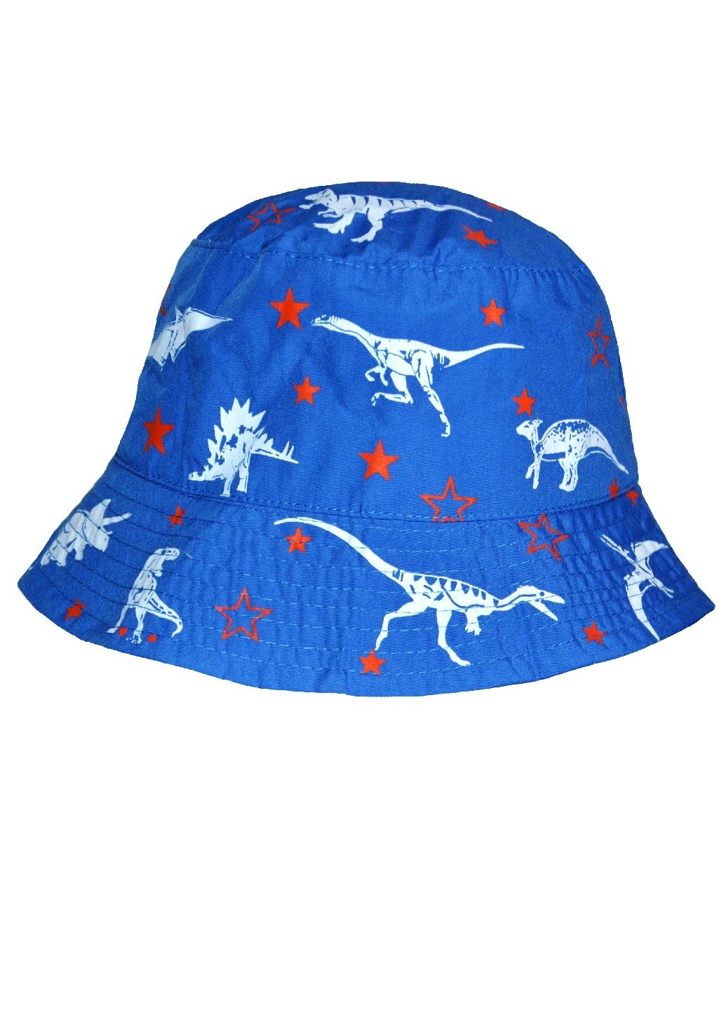 

Панама детская мальчикам на лето с динозаврами и звёздами 54см. синий (YK-151-02)