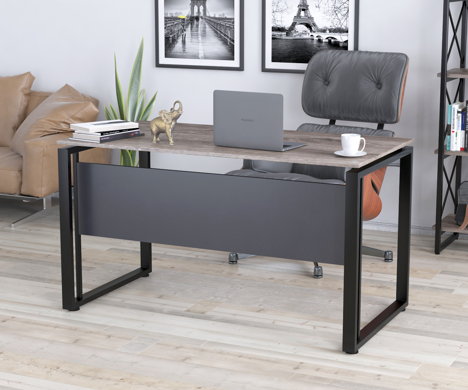 

Письменный стол G-135-16 с царгой Loft Design Дуб Палена