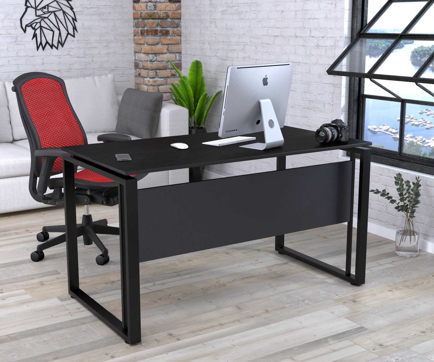 

Письменный стол G-135-16 с царгой Loft Design Венге Луизиана