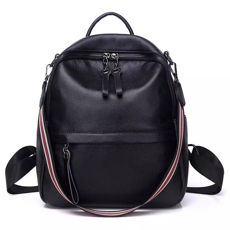 

Женский кожаный рюкзак Tiding Bag Черный 30 x 27 x 13 см 9543