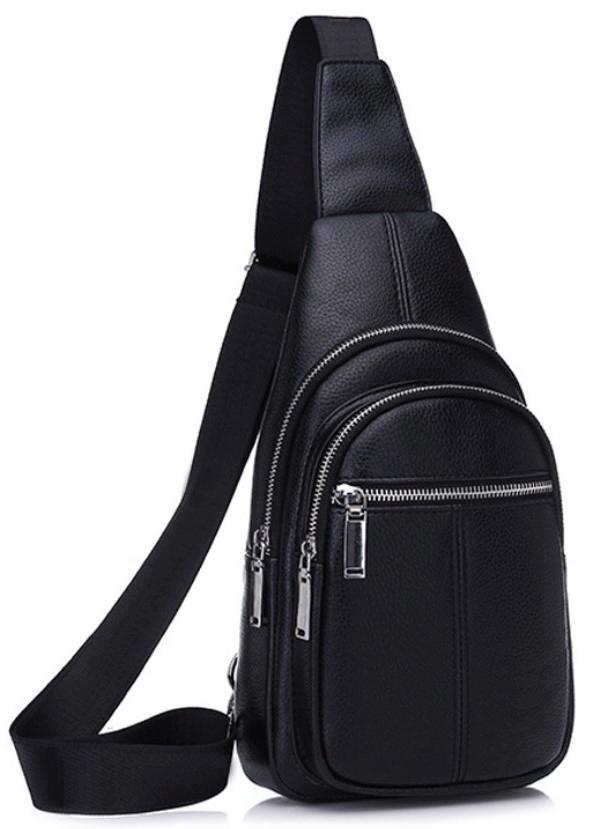 

Мужская кожаная сумка через плечо Tiding Bag Черный 17 х 32 х 5 см A25F-5060A