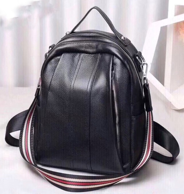

Женский кожаный рюкзак Tiding Bag Черный 28 x 24 x 13 см 84385
