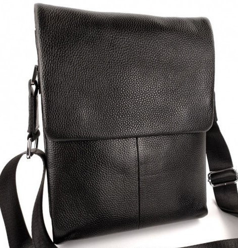 

Мужская кожаная сумка месенджер через плечо Tiding Bag Черный 23 x 29 x 8 см NM22-113A