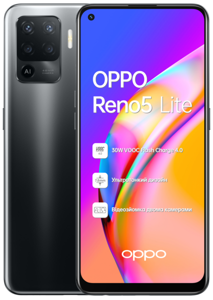 

Смартфон OPPO Reno 5 Lite 8/128GB Fluid Black (CPH2205 BLACK)