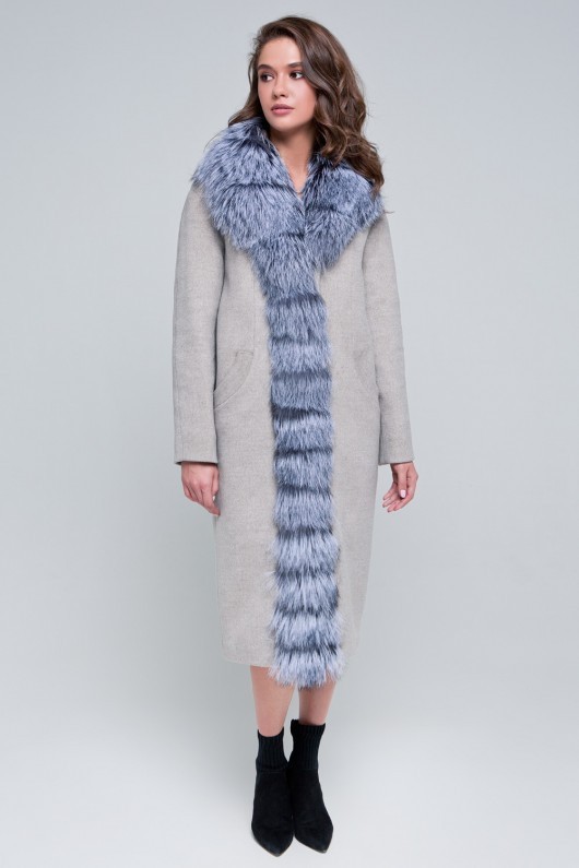 

Пальто женское утепленное зимнее EMASS шерсть  капучино 147, Пальто женское утепленное зимнее EMASS шерсть 48 капучино 147