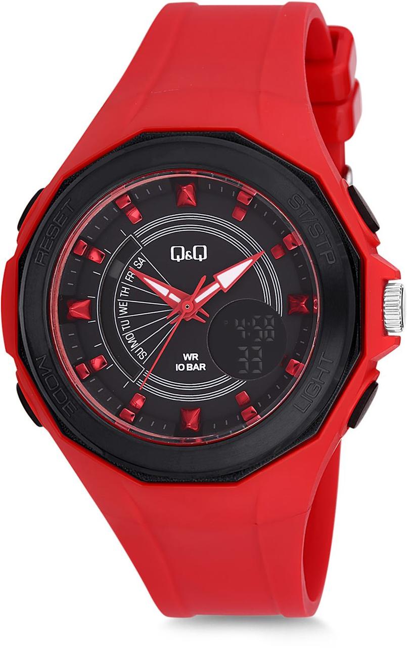 

Часы спортивные Q&Q GW91J007Y 10Bar Black-red (3687)