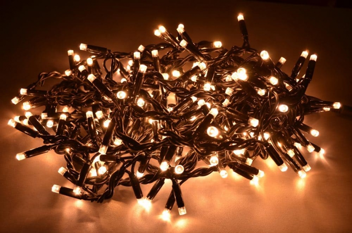

Гирлянда светодиодная 25 м на 500 LED, черный шнур (Желтый) DTMA
