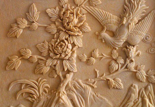 

Фотообои Арт-Обои Цветы с птицей №dec_3000 Аква