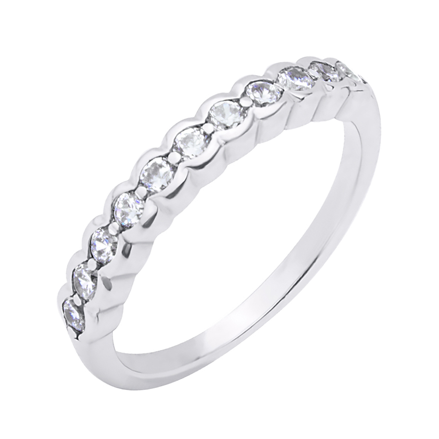 

Серебряное кольцо с дорожкой из фианитов 000118407 16.5 размера