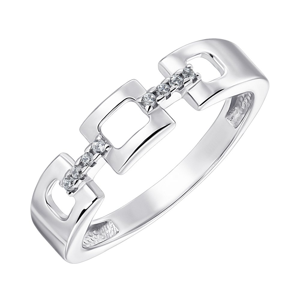 

Серебряное кольцо с фианитами 000151408 17.5 размера