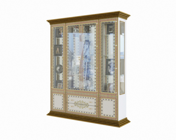 

Сервант Світ Меблів Белладжио 188,5×227×45,5 белый/белый лак