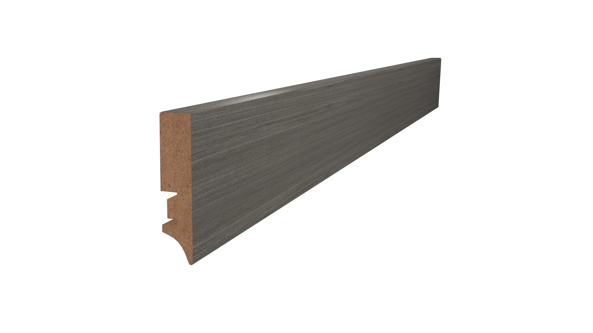 

ПЛИНТУС МДФ (стоевая) 70*16*2400 прямоугол. ПВХ DeLuxe grey
